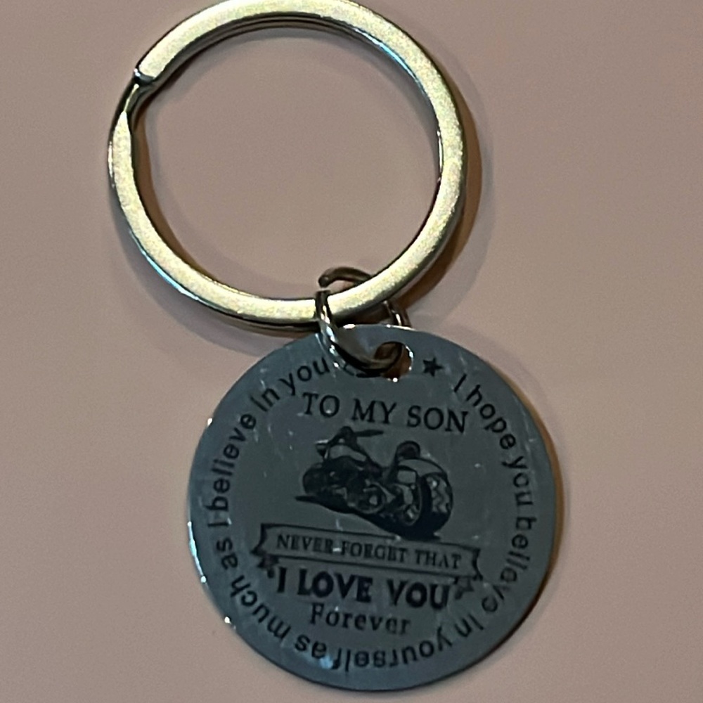 New To my Son key chain